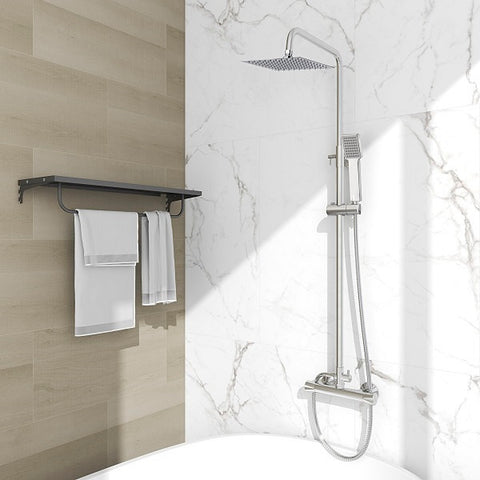 AICA Douche thermostatique avec pommeau carré (1260x258x500mm)