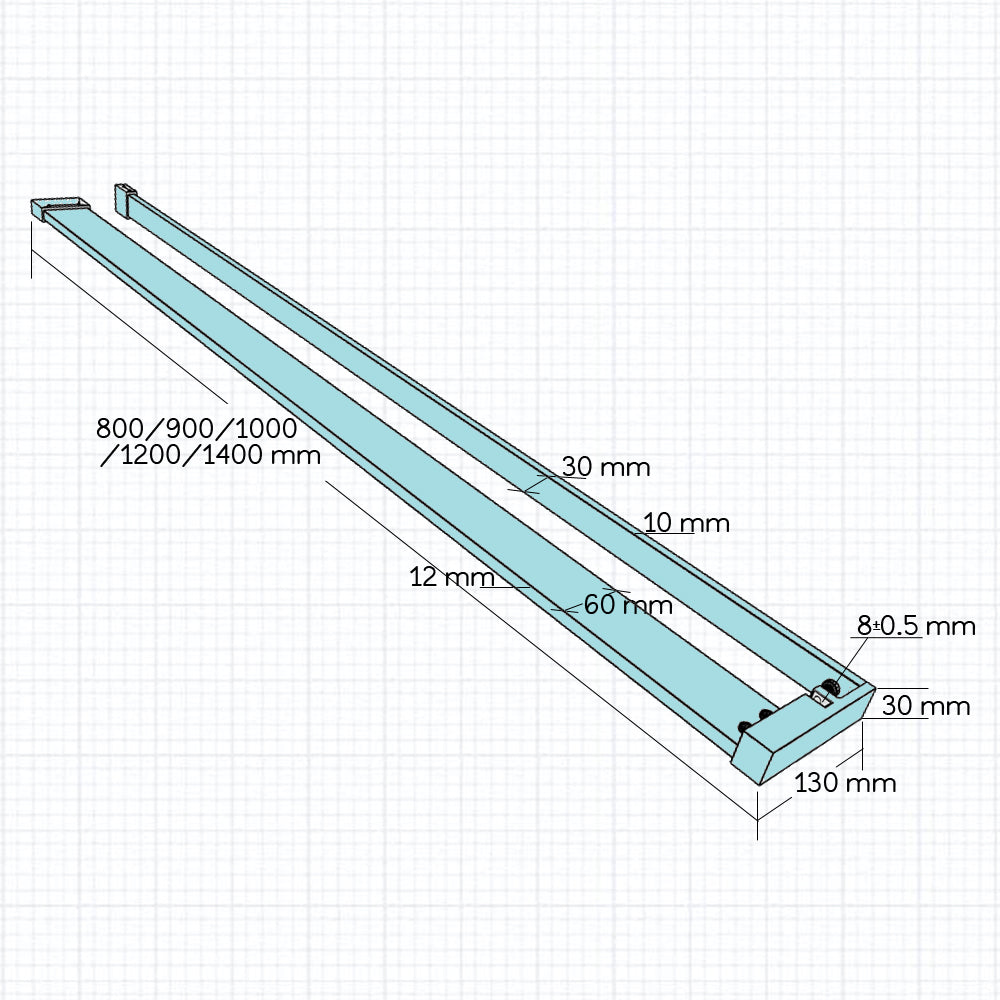 Océan paroi de douche noire 80-140x200cm sérigraphie noire en verre anticalcaire livré avec porte-serviette et tablette et barre extensible 73-120cm