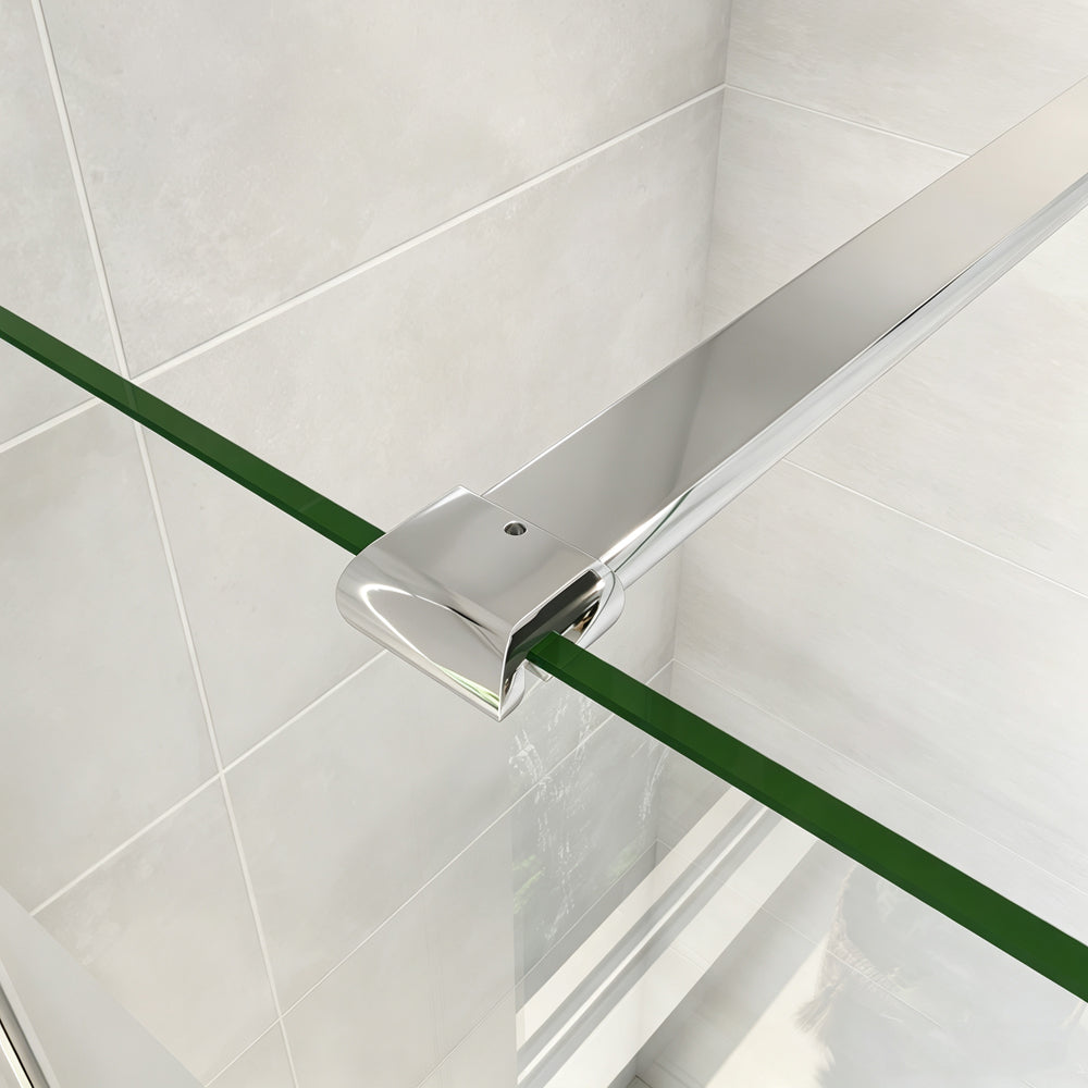 Barre de Stabilisation 140 cm en Aluminium Chromé pour Paroi de Douche & Walk-In