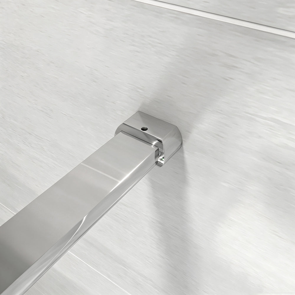 Barre de Stabilisation 140 cm en Aluminium Chromé pour Paroi de Douche & Walk-In