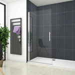 Paroi de douche mobile paroi de douche à italienne 65-95cm, Océan paroi de douche pivotante Hauteur 180cm en verre anticalcaire