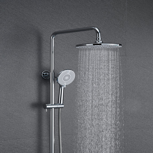 Océan sanitaire Colonne de Douche Thermostatique Ensemble de Système de Douche Rond d’Averse  Avec 3 Jets Douche à Main Réglable en Hauteur