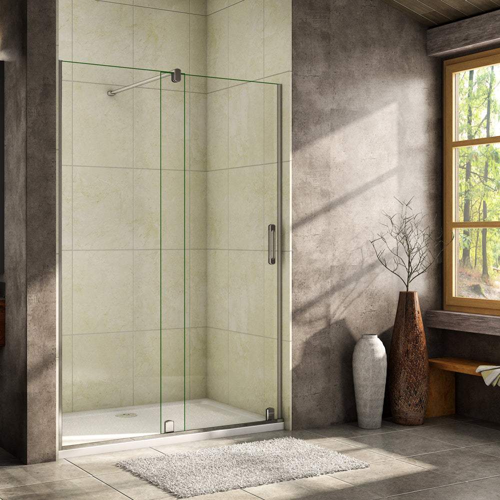 porte de douche 190cm en verre anticalcaire porte coulissante en niche Océan