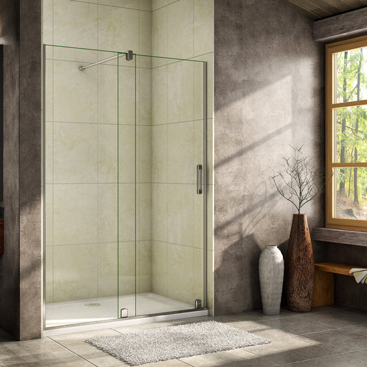 porte de douche 190cm en verre anticalcaire porte coulissante en niche Océan