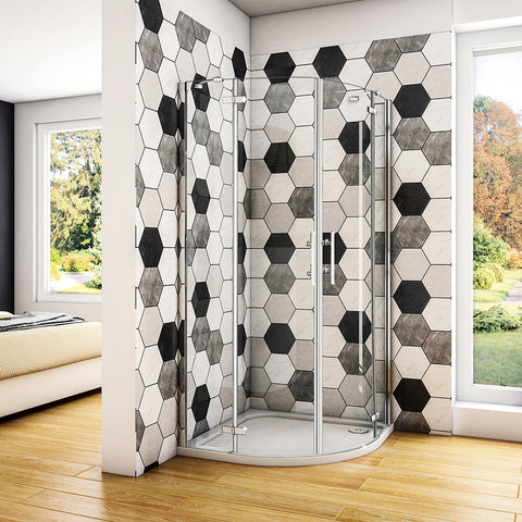 Océan Cabine de douche pivotante 195cm accès d'angle modèle de Quantina