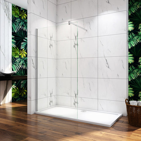 Océan Paroi de douche 80-160x200cm en 10mm verre anticalcaire paroi de douche à l'italienne avec une barre de stabilisation 140cm