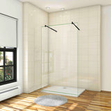 Océan Paroi de douche 78-158 x200cm paroi de douche à l'italienne avec les 2 barres noires 70-120cm