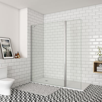 Océan paroi de douche 50-160cm + paroi latérale à l'italienne 50cm avec un retour pivotant et une barre stabilisateur 45cm