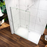 Océan Paroi de douche 80-160x200cm en 10mm verre anticalcaire paroi de douche à l'italienne avec une barre de stabilisation 90cm