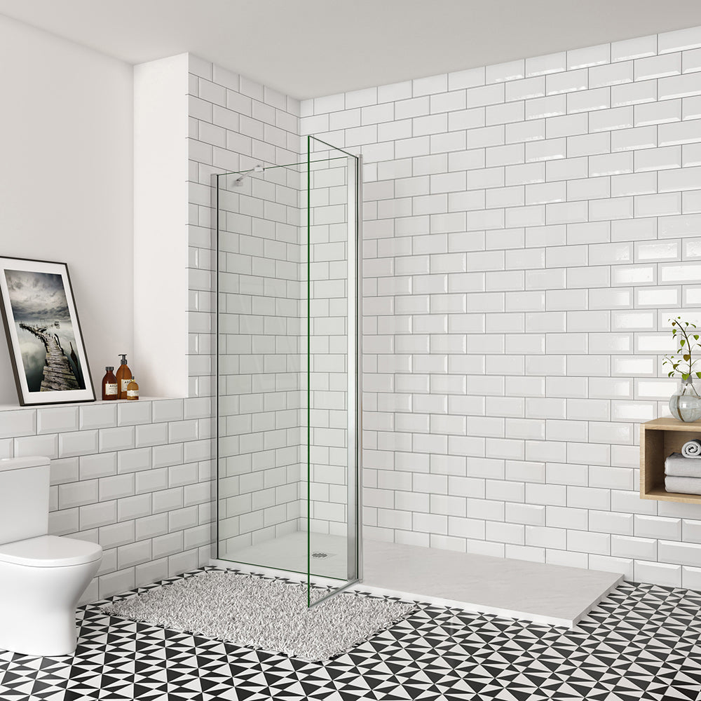 Océan paroi de douche 50-160cm + paroi latérale à l'italienne 50cm avec un retour pivotant et une barre stabilisateur 45cm