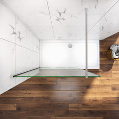 Océan Paroi de douche 80-160x200cm en 10mm verre anticalcaire paroi de douche à l'italienne avec une barre de stabilisation 140cm