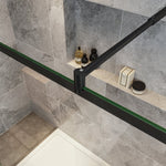 paroi de douche l'accès des deux côtés douche à l'italienne avec 2 barres extensibles