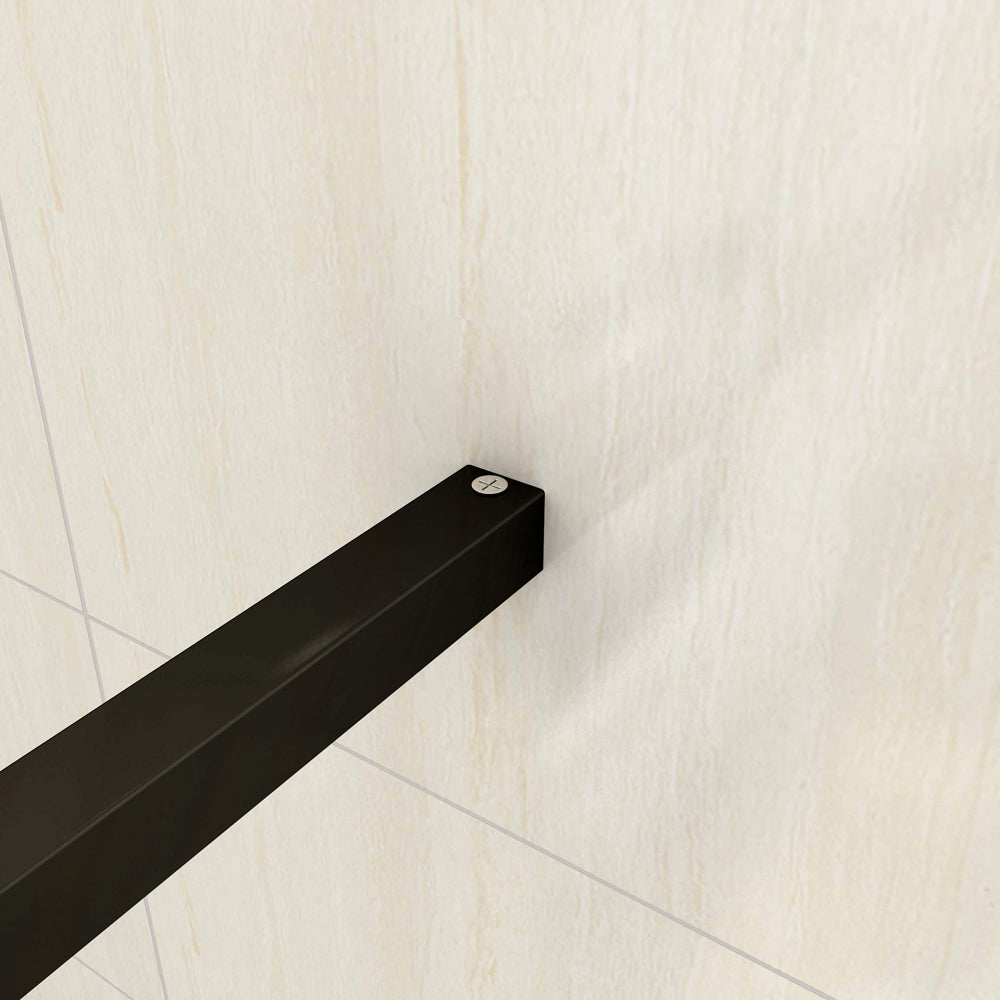 Océan Paroi de douche 78-158 x200cm paroi de douche à l'italienne avec les 2 barres de stabilisations noire