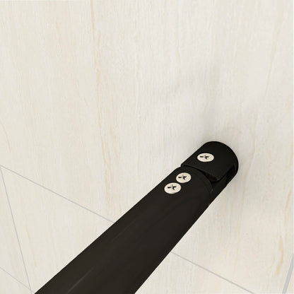 Océan Paroi de douche 78-158 x200cm paroi de douche à l'italienne avec les 2 barres noires 70-120cm