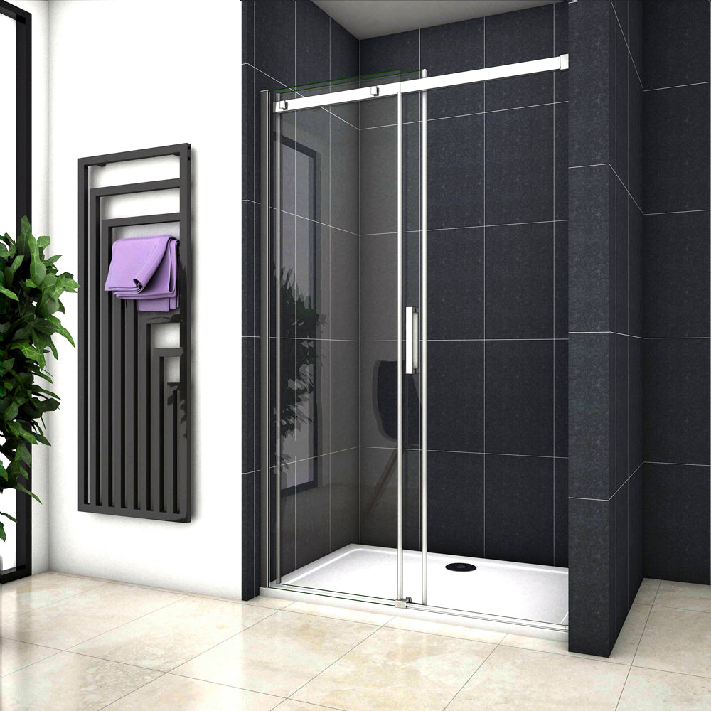 Océan Porte de douche porte de douche coulissante en verre anti-calcaire, hauteur:195cm