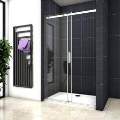 Océan Porte de douche porte de douche coulissante en verre anti-calcaire, hauteur:195cm