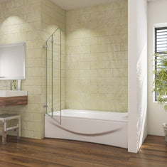 Océan pare-baignoire 100/110/120x140cm écran baignoire pivotant et pliant sans cadre