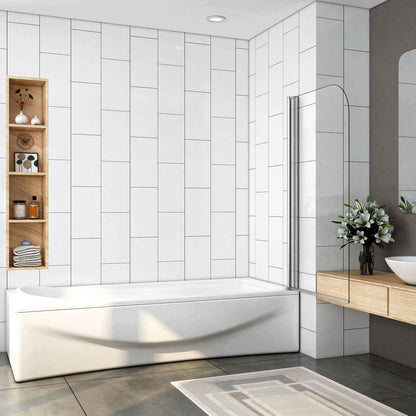 Pare-baignoire 70x130cm Océan écran de baignoire 5mm verre anticalcaire