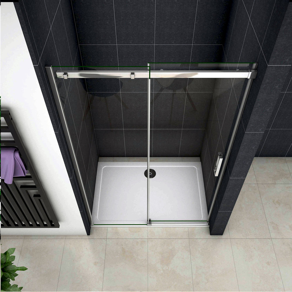 Océan Porte de douche porte de douche coulissante en verre anti-calcaire, hauteur:195cm