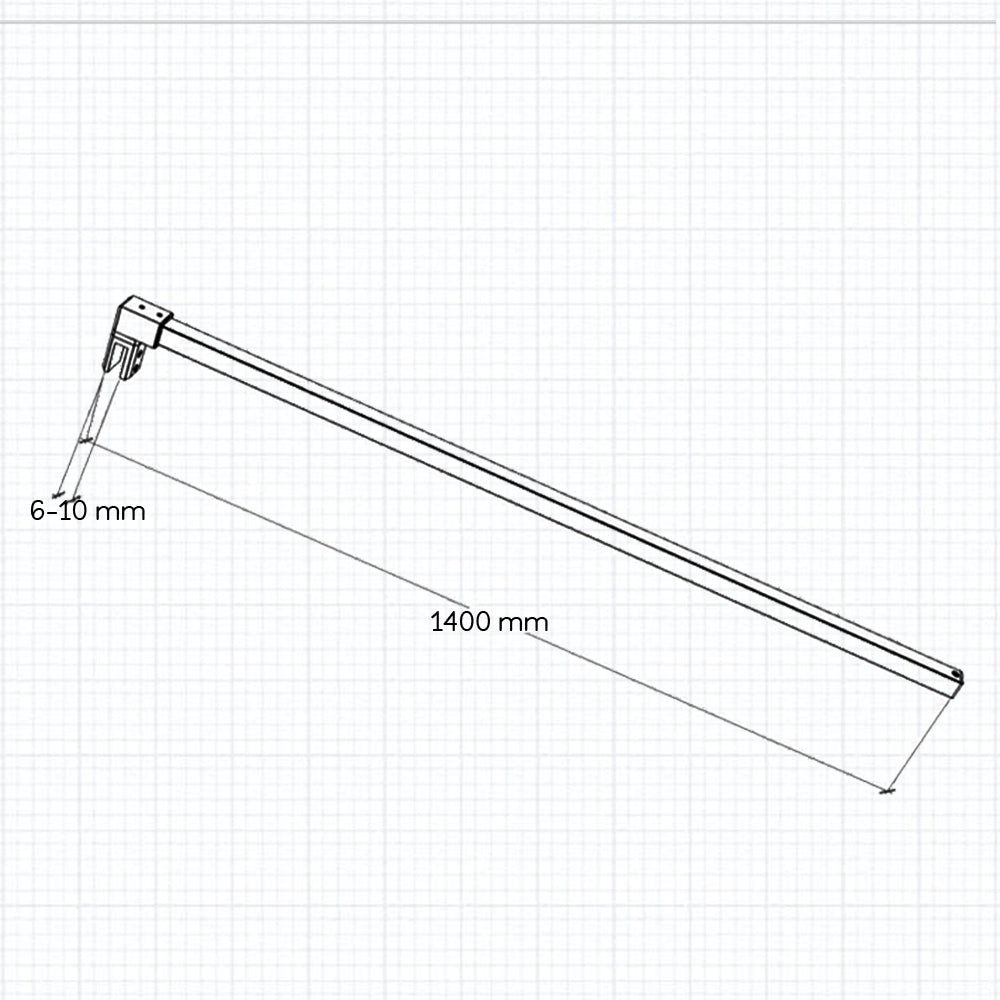 Océan 2 Parois de douche livré avec 2 Barres standard 140cm