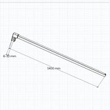 Océan 2 Parois de douche livré avec 2 Barres standard 140cm