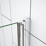 Porte de douche pivotante et pliante en 6mm verre anticalcaire 185 / 195cm insinstallation en niche modèle de Liten