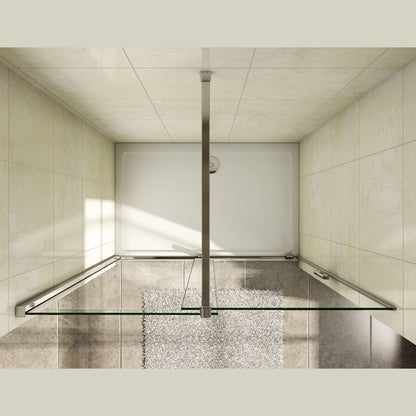 porte de douche 190cm en verre anticalcaire porte coulissante en niche Océan