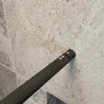 Océan Paroi de douche noire avec volet pivotant 30 / 40 cm modèle d' Itaroi avec une barre extensible 70-120cm