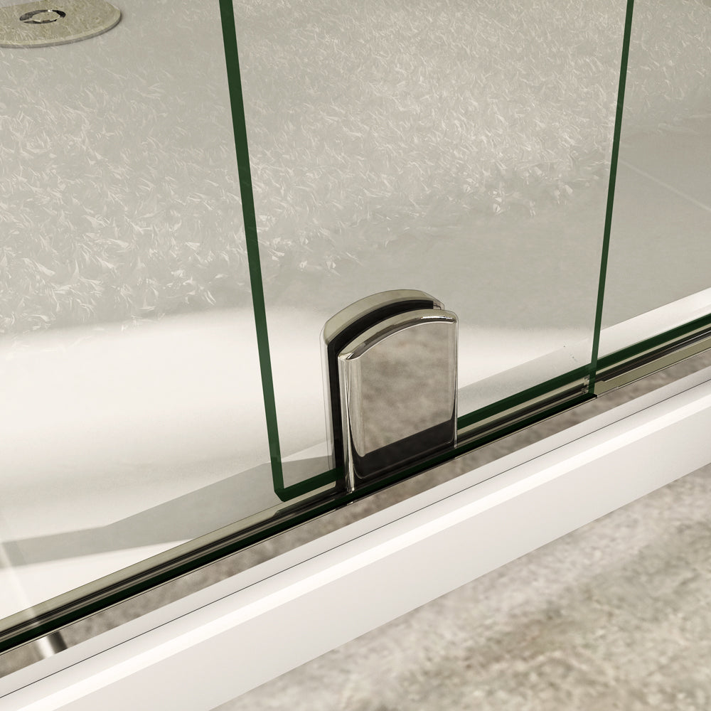 porte de douche 190cm en verre anticalcaire porte coulissante en niche Océan