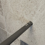 Océan paroi de douche noire 70-140x200cm sérigraphie noire en verre anticalcaire livré avec une barre extensible 70-120cm