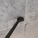 Océan paroi de douche noire 80-100x200cm noire en verre anticalcaire livré avec une barre 45cm