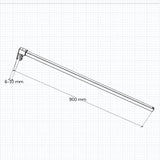 Océan paroi de douche noire 80-140x200cm noire en verre anticalcaire livré avec une barre de stabilisation 90cm