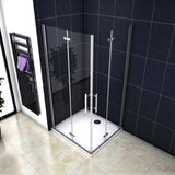 Océan Cabine de douche hauteur 185cm en verre anti-calcaire 2 portes de douche