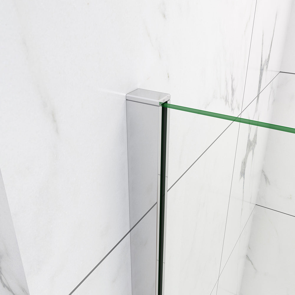 Paroi de douche en 10mm verre avec vitrification nano anticalcaire livré avec une barre de extensible 70-120cm