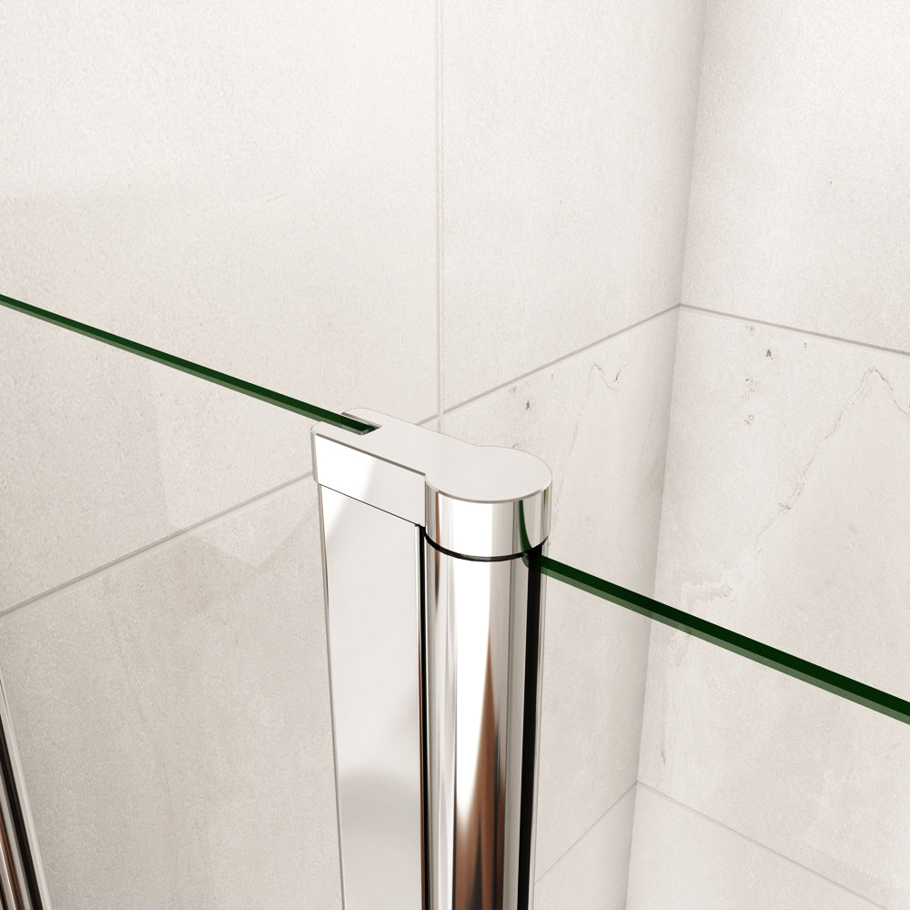 Océan Porte de douche pivotante 100-130x187/197 cm en verre anti-calcaire installation en niche