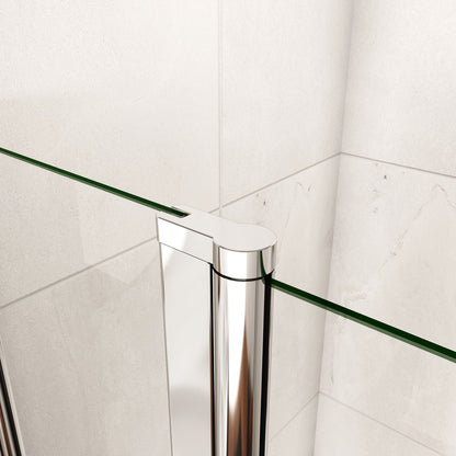 Océan Porte de douche pivotante 100-130x187/197 cm en verre anti-calcaire installation en niche