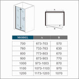 Porte de douche pivotante et pliante en 6mm verre anticalcaire 185 / 195cm insinstallation en niche modèle de Liten
