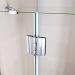 Océan Porte de douche pliante avec une porte-serviette 8mm verre anticalcaire installation en niche modèle de Viten