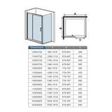 OCEAN cabine de douche 100-160x80x195cm profilé noir mat en verre anticalcaire avec le système soft-close