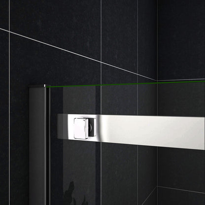 Océan Porte de douche porte de douche coulissante en verre anti-calcaire, hauteur:195cm
