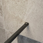 Océan Paroi de douche noire avec volet pivotant 30 / 40 cm modèle d' Itaroi avec une barre extensible 73-120cm