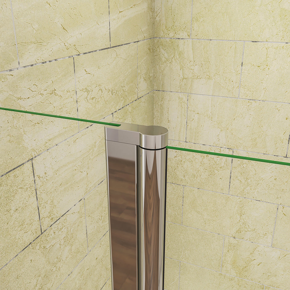 Océan OCEAN pare-baignoire 100/120x140cm écran baignoire pivotant avec les étagères et la poignée en inox