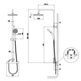 Colonne de Douche thermostatique ensemble système de douche