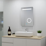 Ocean Miroir salle de bain LED avec éclairag + miroir mural cosmétique lumineux + anti-buée + miroir grossissant + Vertical 50*70cm