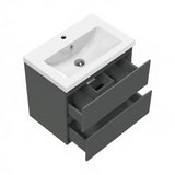 50cm Meuble  salle de bain avec deux tiroirs et vasque artificielle