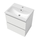 50cm Meuble  salle de bain avec deux tiroirs et vasque artificielle