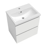 50cm Meuble  salle de bain avec deux tiroirs et vasque artificielle