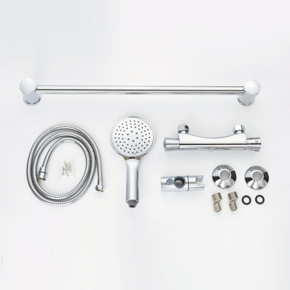 Mitigeur thermostatique de douche avec kit de barre de douche