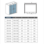 Océan porte de douche battante 105-150x187/197cm en verre anti-calcaire porte battante et un verre fixé