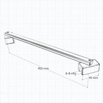 Océan paroi de douche noire 80-100x200cm noire en verre anticalcaire livré avec une barre 45cm